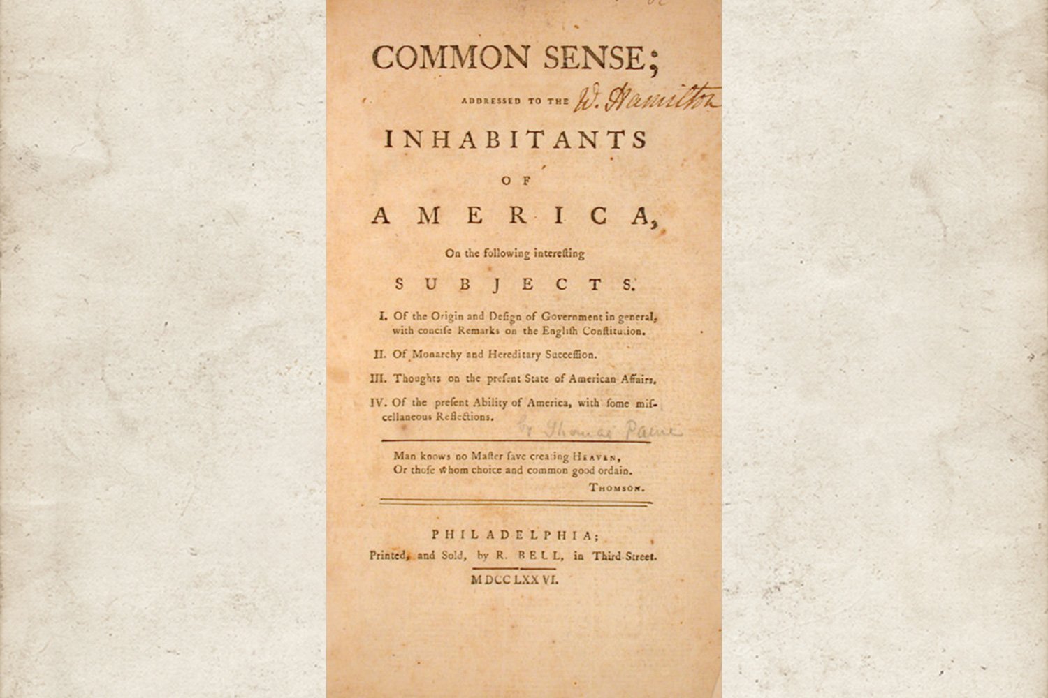 "Common Sense" của Thomas Paine