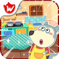 Wolfoo dọn dẹp nhà bếp