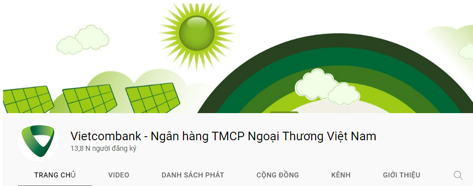 Ảnh đại diện Youtube của tổ chức - Ngân hàng Vietcombank